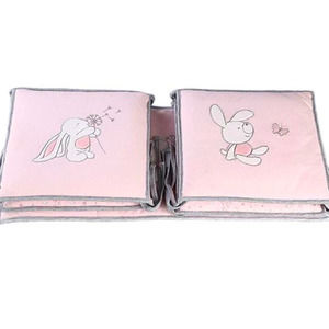 Vertbaudet 5 Piece Nursery Décor with Cute Pink Bunny Patterns for Girls Room